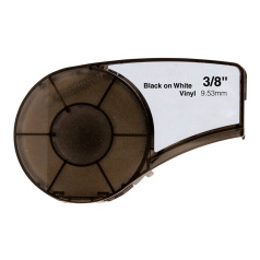 Картридж совместимый M21-375-595WT винил, 9.5 мм х 6.4 м, черный на белом, для Brady M210, M211