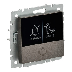 Кнопка звонка с индикацией IEK BRITE ВС10-1-9-БрТБ для отелей, 10А, темная бронза [BR-V14-2-10-K45]