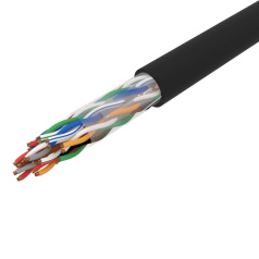 Кабель витая пара U/UTP Rexant, cat 5e, 16PR, 24AWG, внешний, черный, 305 м [01-1123-R]