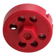 Блокиратор тросовый Pro-Lock, стальной трос в виниловой оболочке, Ø 3.18 мм, 1.5 м, красный [gws225203]