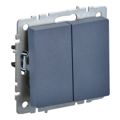 Выключатель IEK BRITE двухклавишный 10А ВС10-2-0-БрМ маренго [BR-V20-0-10-K35]