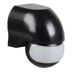 Датчик движения IEK ДД 010, 1100 Вт, 180°, 10 м, черный, IP44 [LDD10-010-1100-002]