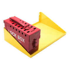 Стальная настенная полка для 3 групповых боксов, 700х260х100 мм, желтый [gwrPL3]