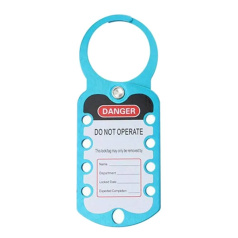 Множитель замковый алюминиевый с этикеткой, 9 отверстий, Ø затвора 53 мм, толщина фиксатора 5 мм, синий [gwrK52BLU]