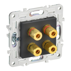 Аудиорозетка IEK SKANDY 4-местная SK-A01T титан [SK-S40-K48]
