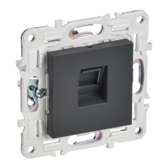 Розетка компьютерная RJ45 IEK SKANDY кат. 6 SK-K02T титан [SK-K10-2-K48]
