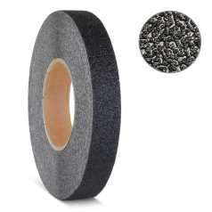 Крупнозернистая противоскользящая лента, черная, 25 мм х 18.3 м