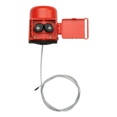 Тросовый блокиратор вентиля Brady со съемной рукоятью, стальной трос в виниловой оболочке, 0.91 м, красный [gws175644]