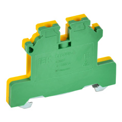 Клеммная колодка IEK "ARMAFIX" CTS-PEN 4 мм², заземление, желто-зеленая [YCT11-00-K52-004]