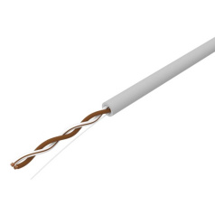 Кабель витая пара U/UTP Rexant, cat 5e, 1PR, 24AWG, внутренний, серый, 305 м [01-0002]
