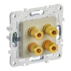 Аудиорозетка IEK SKANDY 4-местная SK-A01B бежевый [SK-S40-K10]