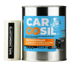 Ремкомплект зимний Cargosil: жидкая резина для устранения протечек на крышах, серый, 1 кг