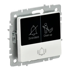 Кнопка звонка с индикацией IEK BRITE ВС10-1-9-БрБ для отелей, 10А, белая [BR-V14-2-10-K01]