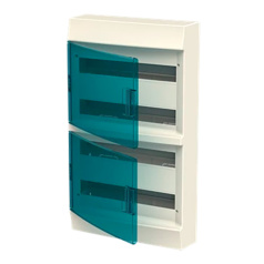Бокс настенный ABB Mistral41 72М(4х18), прозрачная дверь, 84 клеммы +PE+N [1SPE007717F1121]