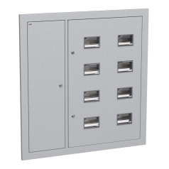 Корпус металлический IEK LIGHT ЩЭ-8-Э 36, IP31, слаботочный отсек слева, серый [IND-MKM43-08-31-E-L]