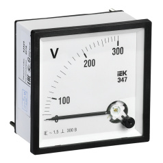 Вольтметр IEK Э47 300В класс точности 1.5, 96 х 96 мм [IPV20-6-0300-E]