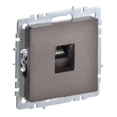 Розетка компьютерная RJ45 IEK BRITE кат. 6 РК11-БрТБ темная бронза [BR-K10-2-K45]