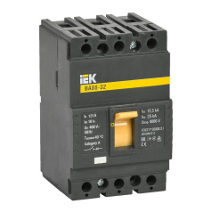 Автоматический выключатель IEK ВА88-32 3Р 125А 25кА [SVA10-3-0125]