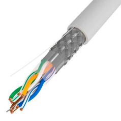 Кабель витая пара SF/UTP TOKOV ELECTRIC, категория 5E, 4х2х24AWG, PVC, серый [TKE-C06-SF/UTP-42-5E-500]