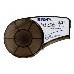 Картридж Brady M21-750-427 винил, 19.05 мм х 4.3 м, черный на белом [brd110927]