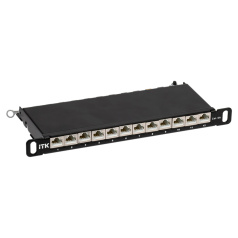 Патч-панель ITK 0.5U категория 6A STP, 12 портов 10" Dual IDC [PP12-D05UC6AS-D05-10]