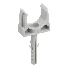 Крепеж-клипса с дюбелем IEK ELASTA CT20, серая [CTA10MP-CT20-K41-100]