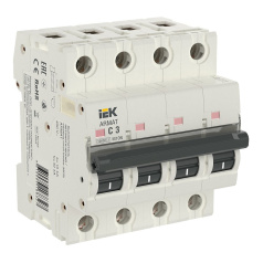 Автоматический выключатель IEK ARMAT M10N 4P C 3А [AR-M10N-4-C003]