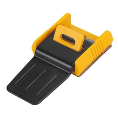Блокиратор кнопок и рубильников многофункциональный, пластик и сталь, длина блокирующей пластины 45 мм, желтый [gwrD81-3]