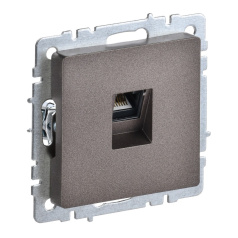 Розетка компьютерная RJ45 IEK BRITE кат. 5E РК10-БрТБ темная бронза [BR-K10-1-K45]