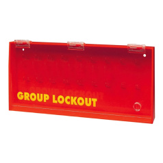 Станция Brady для хранения ключей групповая с 18 крюками, акрил, 195х406х64 мм, красный [gws800127]