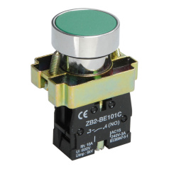 Кнопка управления IEK LAY5-BA31 без подсветки, зеленая 1NO [BBT60-BA-K06]