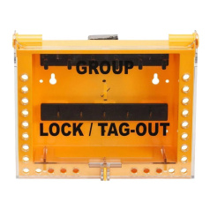 Бокс групповой Brady настенный, сталь и пластик, количество отверстий для замков 27, жёлтый [gws9008]