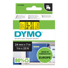 Картридж Dymo S0720980/53718, 24 мм, черный на желтом