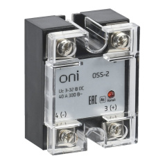 Реле твердотельное OSS-2 ONI 25А 380В AC 3-32В DC [OSS-2-3-25-B]