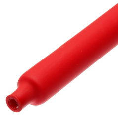 Термоусадочная клеевая трубка КВТ ТТК(3:1)-6/2 красная, усадка 3:1 с подавлением горения [67233]