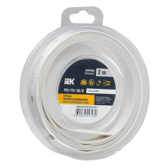 Термоусаживаемая трубка IEK ТТУ нг-LS 10/5, белая, 2 м [UDR12-010-005-002-K01-T]