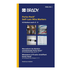 Самоламинирующиеся кабельные маркеры Brady PWS-PK-1, винил, 5.51 х 39.67 мм, легенда "0-9", белый, 450 шт [brd35551]