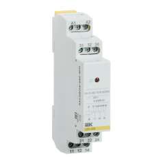 Реле промежуточное модульное OIR IEK 3 контакта 8А 12В AC/DC [OIR-308-ACDC12V]