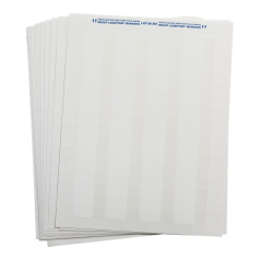 Самоламинирующиеся этикетки Brady LAT-57-361-2.5 на листах LETTER, 45,72 х 9,53 мм, белые (25 листов) [brd89402]