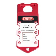 Множитель замковый алюминиевый с этикеткой, 6 отверстий, Ø затвора 36 мм, 190х77 мм, толщина фиксатора 5.5 мм, красный [gwrK53RED]