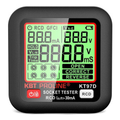 Тестер розеток и УЗО КВТ КТ 97D «PROLINE» [91921]