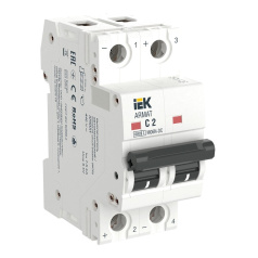Автоматический выключатель IEK ARMAT M06N-DC 2P C 2А [AR-M06N-2-C002DC]