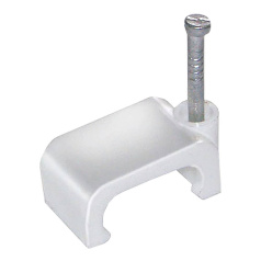 Скоба плоская пластиковая IEK 4 мм (20 шт) [USK21-04-020]