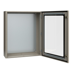 Корпус металлический IEK ЩМП-4-0, 800х650х250 мм, У2, IP54, прозрачная дверь, серый [YKM11-04-54-1]