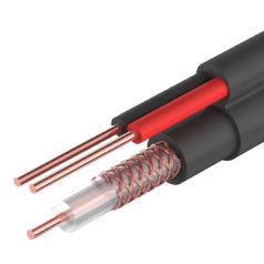 Кабель ККСВ-П Rexant 2х0.5 мм², черный, бухта 305 м [01-4004]