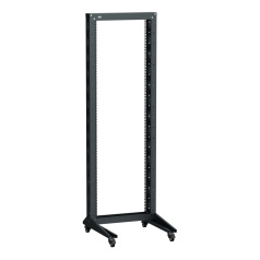 Стойка однорамная на роликах 10U ITK LINEA F, 600х600мм, черная [LF05-10U66-1RM]