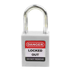 Замки нейлоновые Brady, стальные дужки, 38 мм, Ø 6.4 мм, серые, 6 шт [gws814113]