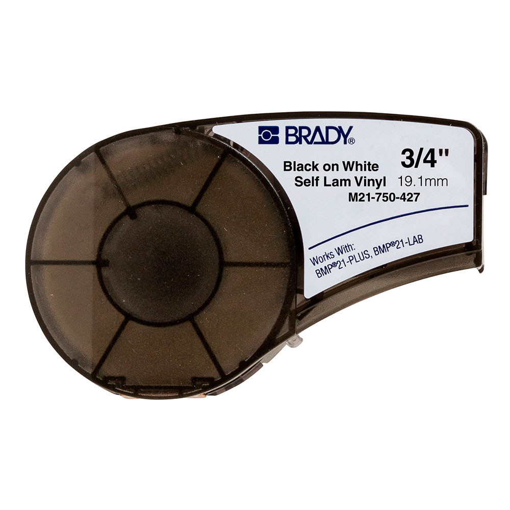 Картридж Brady M21-750-427 винил, 19.05 мм х 4.3 м, черный на белом [brd110927]