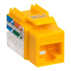 Модуль Keystone Jack ITK, категория 6 UTP 110 IDC 90° желтый [CS1-1C06U-11-05]