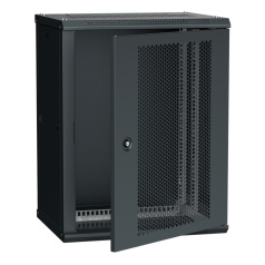 Шкаф настенный ITK LINEA W 22U 600х650 мм, чёрный, укомплектованный [IND-LW05-22U67-PF-SBZ]